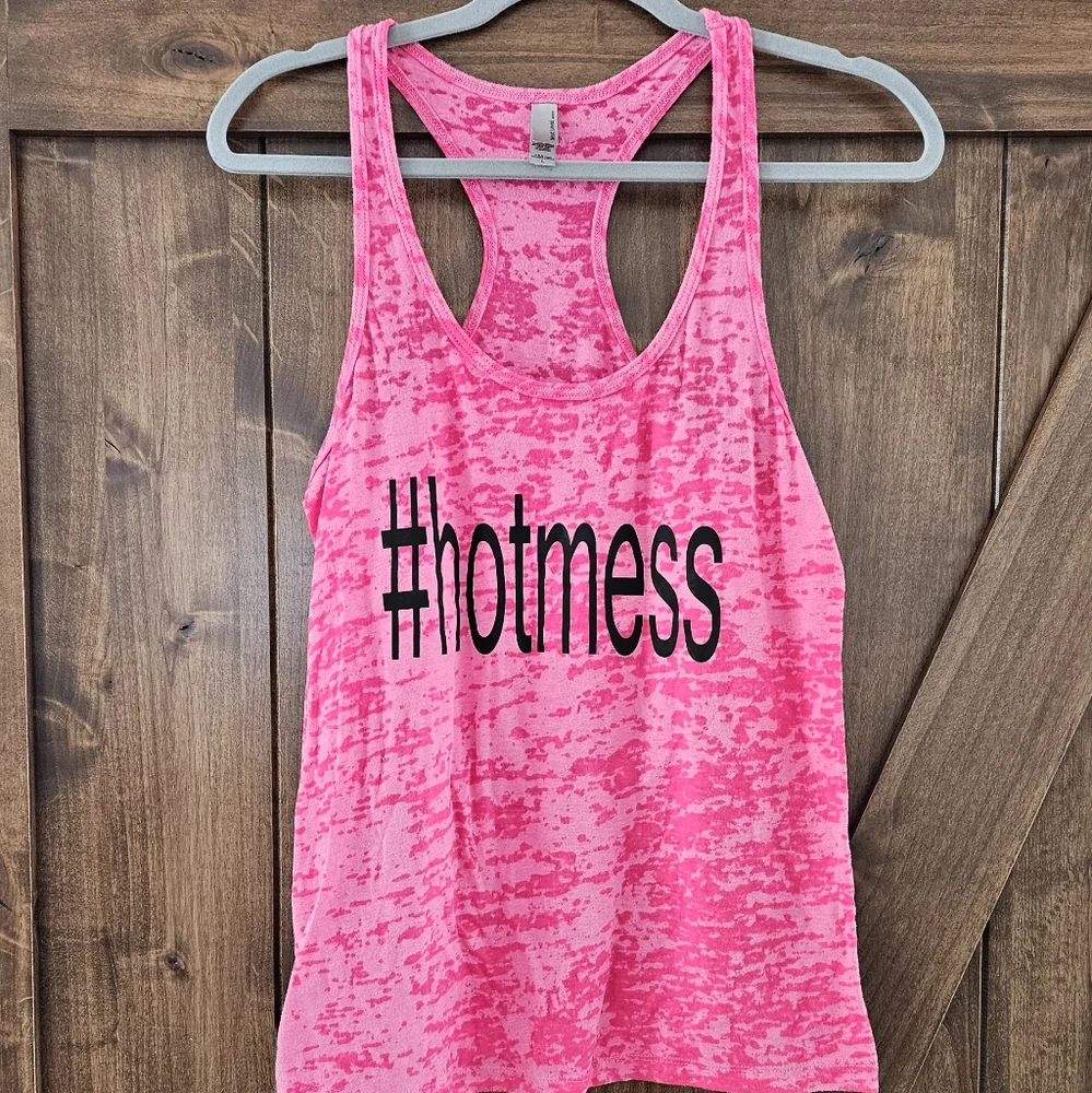 Pink Racerback Tank Top - Picture 3 of 5